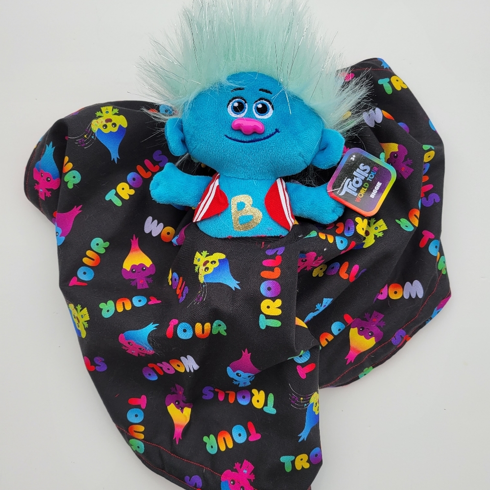 Lovey Trolls Biggy Plush Security Blanket for Babies & Toddlers, Cotton
